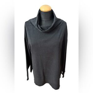 Eileen Fisher Sweatshirt Minimalist Oversized Cowl Neck Drape Top Tunic Size XL